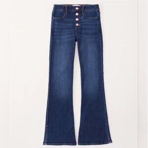 Abercrombie Kids High-Rise Flare Jeans Dark Wash